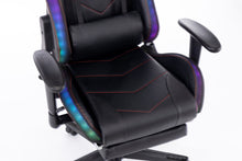 Load image into Gallery viewer, Naz Ultimate Series Ergonomic Gaming Chair with RGB LED lights-Black With Red Stiches
