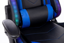 Load image into Gallery viewer, Naz Ultimate Series Ergonomic Gaming Chair with RGB LED lights-Blue on Black
