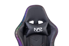 Load image into Gallery viewer, Naz Ultimate Series Ergonomic Gaming Chair with RGB LED lights-Black With Red Stiches
