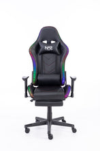 Load image into Gallery viewer, Naz Ultimate Series Ergonomic Gaming Chair with RGB LED lights-Black With Red Stiches
