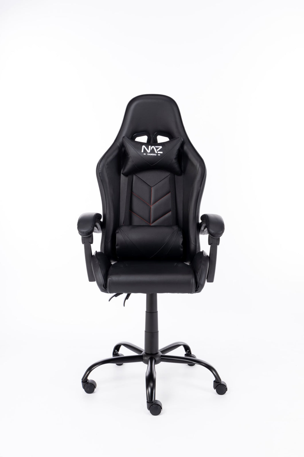 Naz Comfort Ergonomic Gaming Chair-Black with Red Stitches