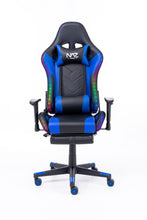 Load image into Gallery viewer, Naz Ultimate Series Ergonomic Gaming Chair with RGB LED lights-Blue on Black
