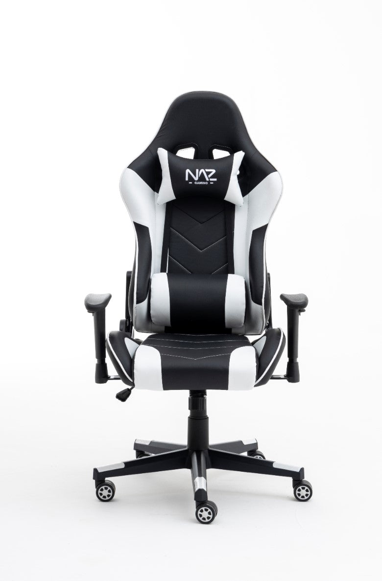 Naz Pro Ergonomic Gaming Chair-White and Black